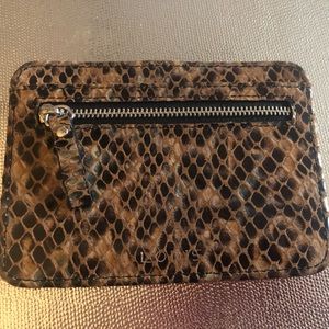 Lodis Leather Credit Card Stacker Case with Zippered Compartment